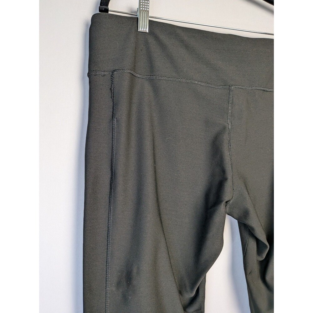 AVIA Cropped Leggings Womens XL Yoga Gym Exercise Black Stretch Mesh Detail - Picture 13 of 14